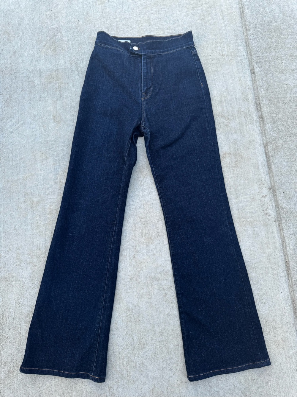 BLDWN Indigo High-Rise Wide-Leg Jeans